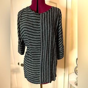Boho black and white top med and large